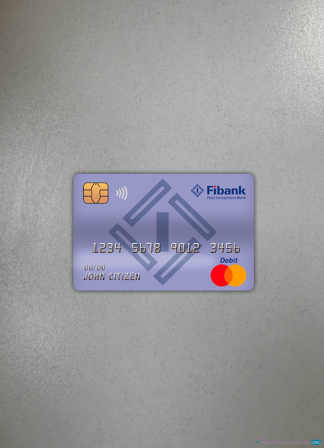 Download Bulgaria Fibank bank master debit card photolook front Photoshop template